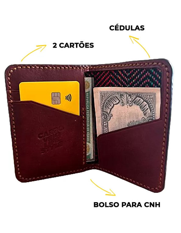 Carteira de Couro Slim RECAR